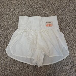 Free People White The Way Home Shorts